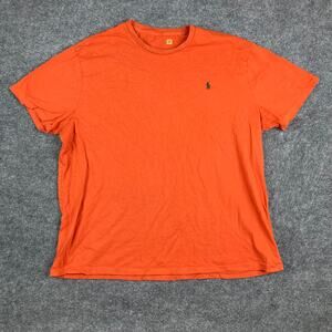 Polo Ralph Lauren T-Shirt Mens Size XL Orange Crew Neck Short Sleeve Casual